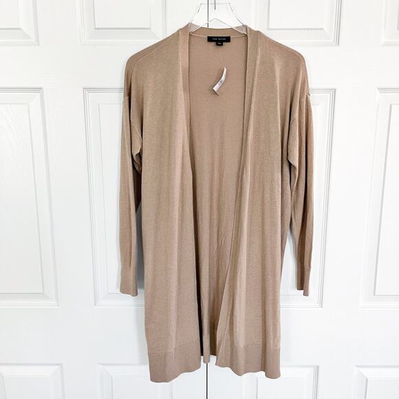 Ann Taylor Camel Long Sleeve Open Front Duster Cardigan - Picture 1 of 6